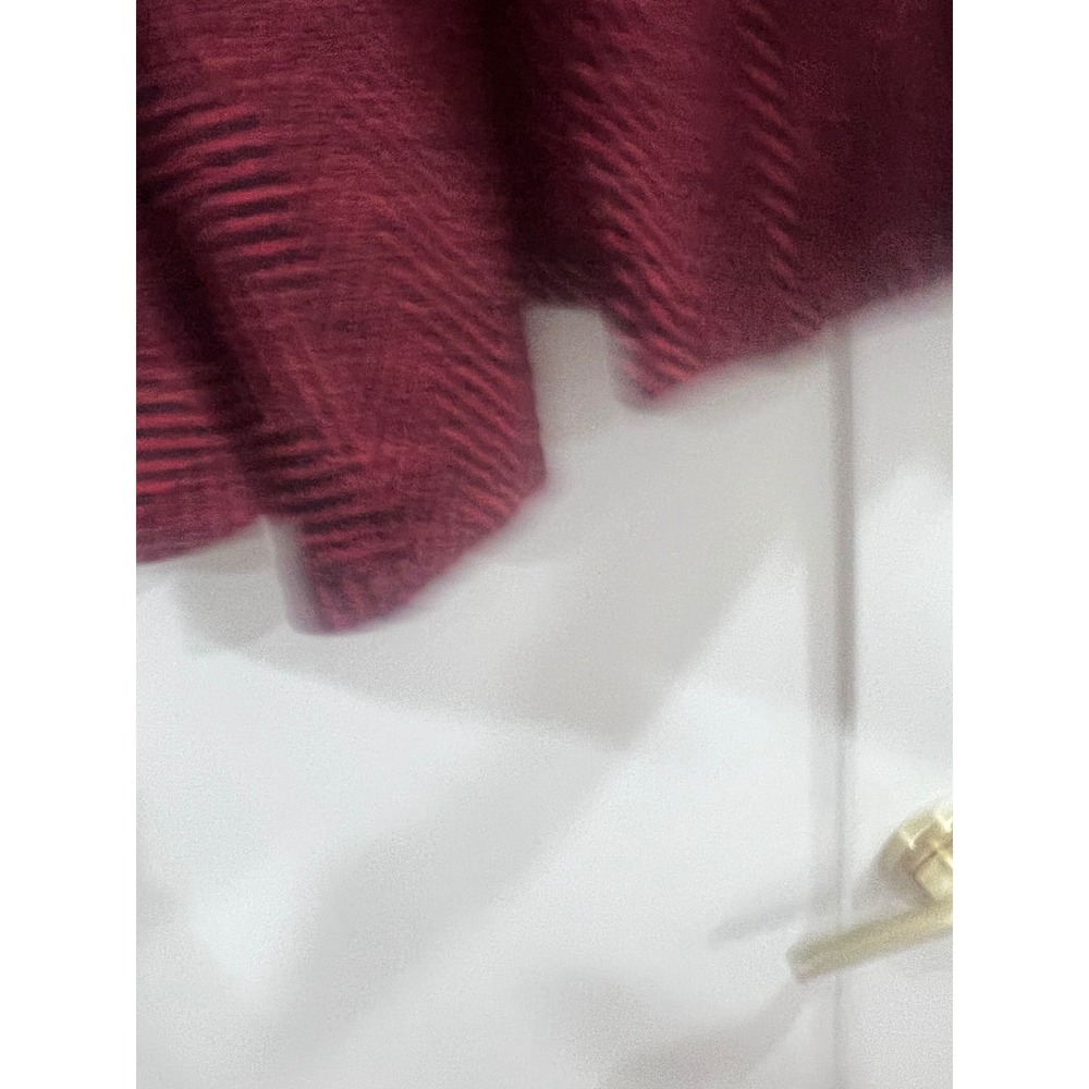 Free People Red Black Herringbone Chevron Peplum Double Breasted Jacket Coat - Picture 4 of 6